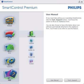 3. Optimalizace Obrazu Help>User Manual (Nápověda>Uživatelská příručka) Tato možnost bude aktivní pouze po výběru položky User Manual (Uživatelská příručka) v rozevírací nabídce Help (Nápověda).