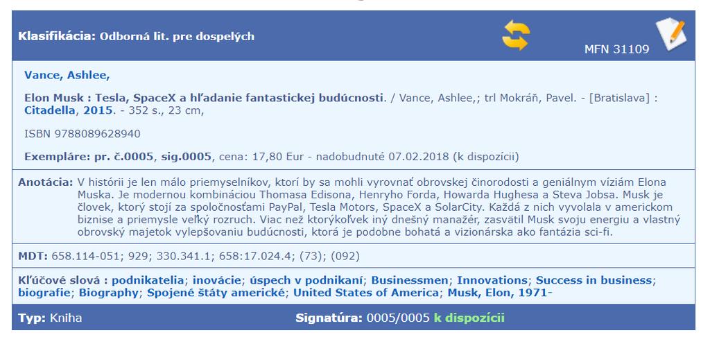 V prípade, že záznam ešte nie je spracovaný v iných knižniciach a musíme ho sami zaevidovať, prácu pri ručnej evidencii dokumentov uľahčuje výber zo zoznamov, kódovníkov a ďalšie užívateľsky užitočné
