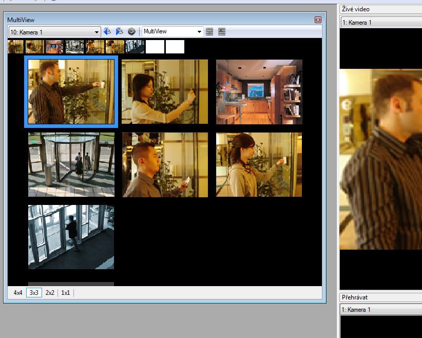 Mapování jednotlivých kamer 1. Stejný způsob jako přidání DVR/NVR. Zobrazení živého pohledu 1. V menu prohlížení spusťte Multiview. 2.