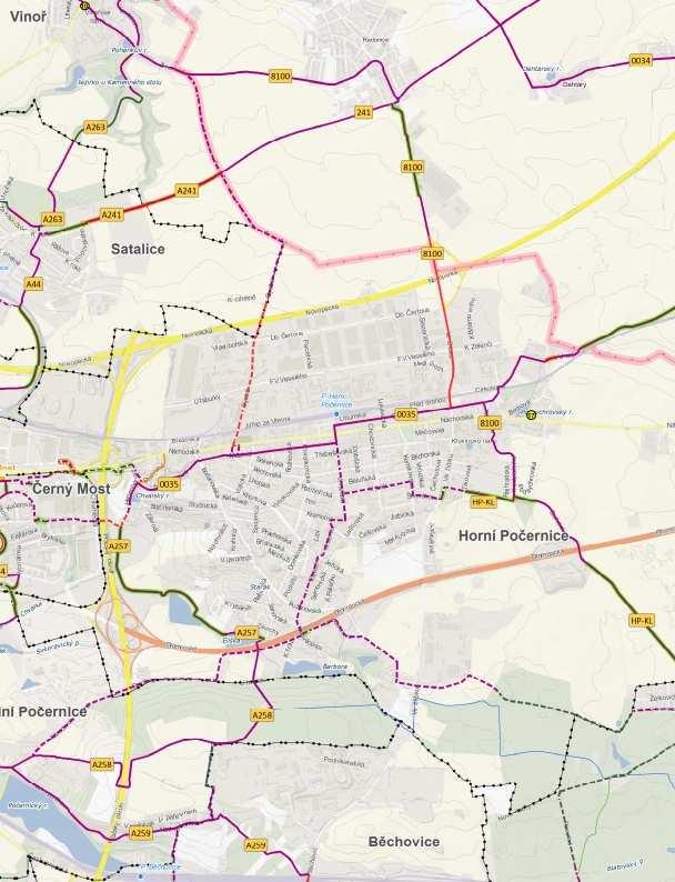 A.4.3 ANALÝZA SOUČASNÉ INFRASTRUKTURY PRO CYKLISTY Cyklomapa celoměstského systému hl. m. Prahy 2015 (2015) Cyklomapa hl.m. Prahy zobrazuje reálný stav, tj.