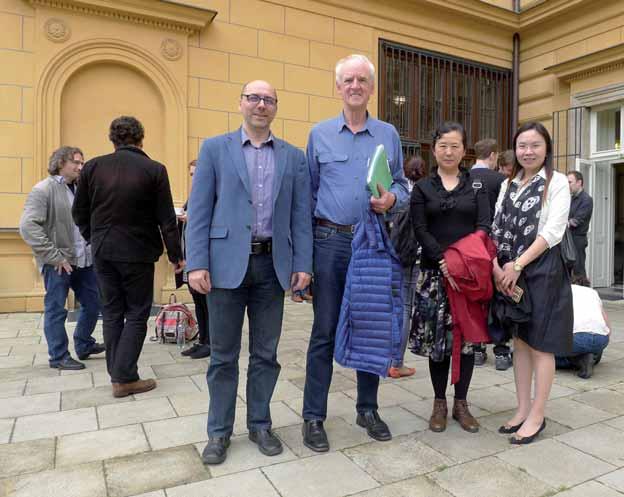Představení činnosti jednotlivých útvarů FLÚ Významný kanadský filosof Charles Taylor (druhý zleva, McGill University, Montreal), Marek Hrubec (Filosofický ústav