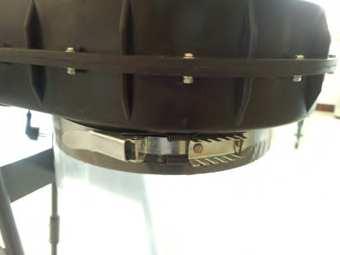 housing and tighten the bag