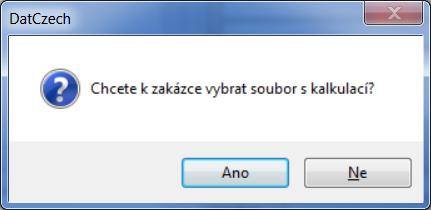 6 / 11 Pokud není k zakázce přiřazena kalkulace, jsou prázdná okénka s