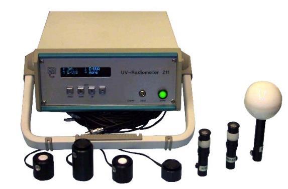 Příkladem radiometru a luxmetru pro laboratorní měření je přístroj od německé firmy PRC Krochmann (obr. č. 12).