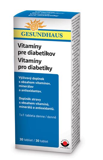 VITAMINY PRO DIABETIKY 30 tablet Doplněk stravy s obsahem vitaminů, minerálů a antioxidantů, s chromem pro udržení normální