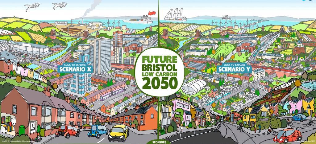 Bristol: Strategie mobility a hlasování o scénářích Projekt Future Bristol vyzval občany, aby hlasovali o dvou nízko-emisních scénářích a jejich strategiích pro rok 2050, jež vznikly během