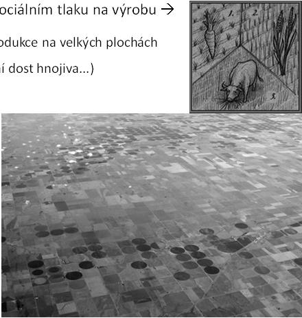 kultivované půdy vyšší počet domácích zvířat efektivnější pr.