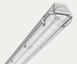 J1/N Stropní LED svítidlo. Tělo svítidla šedý polykarbonát. Difuzor čirý polykarbonát.