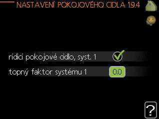 Obr. 5 Následně je potřeba aktivovat pokojové čidlo (Obr. 5).