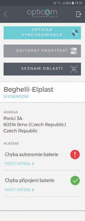 Senzor nainstalovaný v každém svítidle AT Opticom dokáže rozpoznat sekvence záblesků ze smartphonu a smartphon zase rozpozná sekvenci záblesků od svítidla Beghelli.