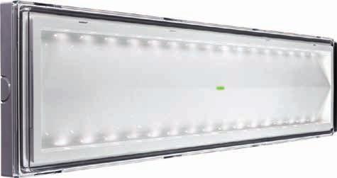 Ticinque LED LED nouzové svítidlo Svítidlo pro nouzové osvětlení určené pro zvýšený světelný tok pro instalaci ve velkých komerčních a průmyslových prostorách.