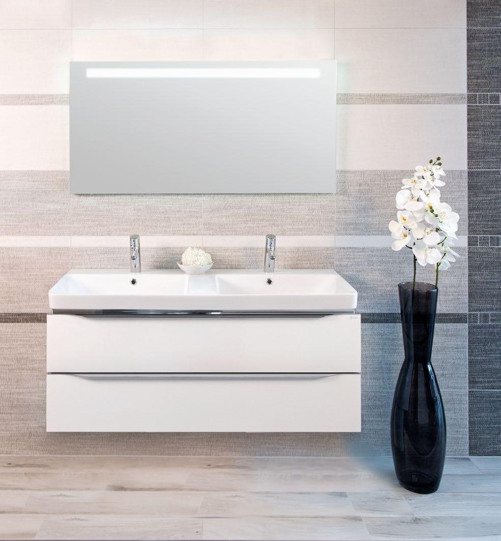 SAFÍR EXCLUSIVE umyadloá skříňka SA60ZZ, zrcadlo s LED osětlením FIRKANTER/60X80X3 umyadloá