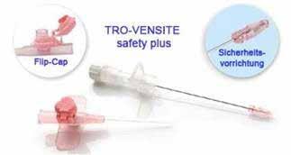Injekční technika T90250 T90256 velmi špatný obrázek TRO-VENSITE kanyla s portem a hydrofobním filtrem, bezpečnostní Intravenózní kanyla s injekčním portem a křidélky pro aplikaci dodatečného léčiva.