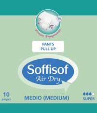 Inkontinenční pomůcky 00487 00861 SOFFISOF PANTS Plenkové kalhotky pro lehký a střední stupeň inkontinence Plenkové inkontinenční kalhotky SOFFSOFT jsou určeny pro lehký až střední stupeň