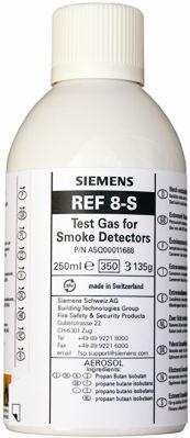 přítomnost aerosolu kouře. Hlásič rychle reaguje a vyhlašuje poplach. Testovací plyn neobsahuje halogenové chlorofluoruhlíky (CFC). Plyn není hořlavý.