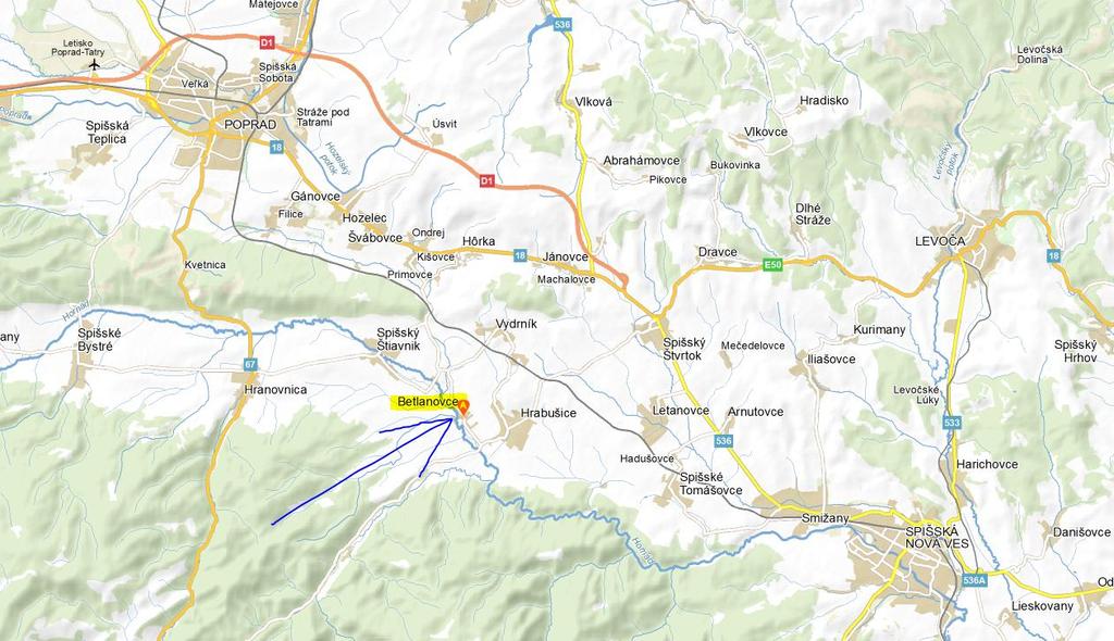 3. STANOVENIE VŠEOBECNEJ HODNOTY a) Analýza polohy nehnuteľností: Rozostavaný rekonštruovaný rodinný dom s.č. 124 sa nachádza v centrálnej časti obce Betlanovce.