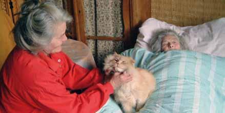 suffering; and to support the caring families during the illness and in the period of mourning, to offer them psychological and spiritual help.