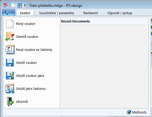 Nyní zvolíme způsob 1 a program RTcdesign se bezprostředně nastartuje. n e b o 1.1.3 Způsob 3 Základy obsluhy Konfigurace nastavení Vstupte do libovolné projektové složky obsahující soubor typu RTdgn (např.