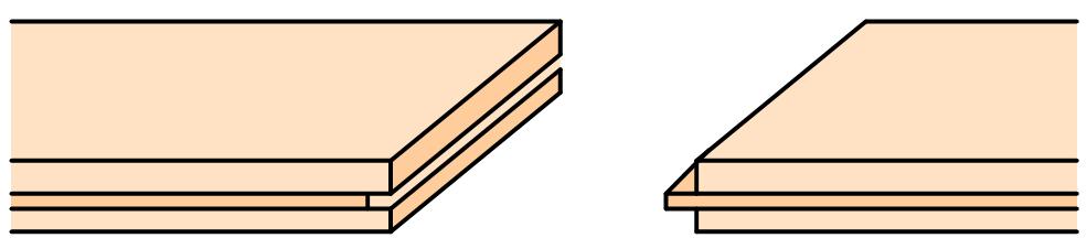 Podlahy ze smrkového dřeva jsou světlejší, suky jsou celkově menší a ne tak viditelné, dřevo postupem času žloutne. 1.2. Volba profilu Puidukoda nabízí tři různé profily prken.