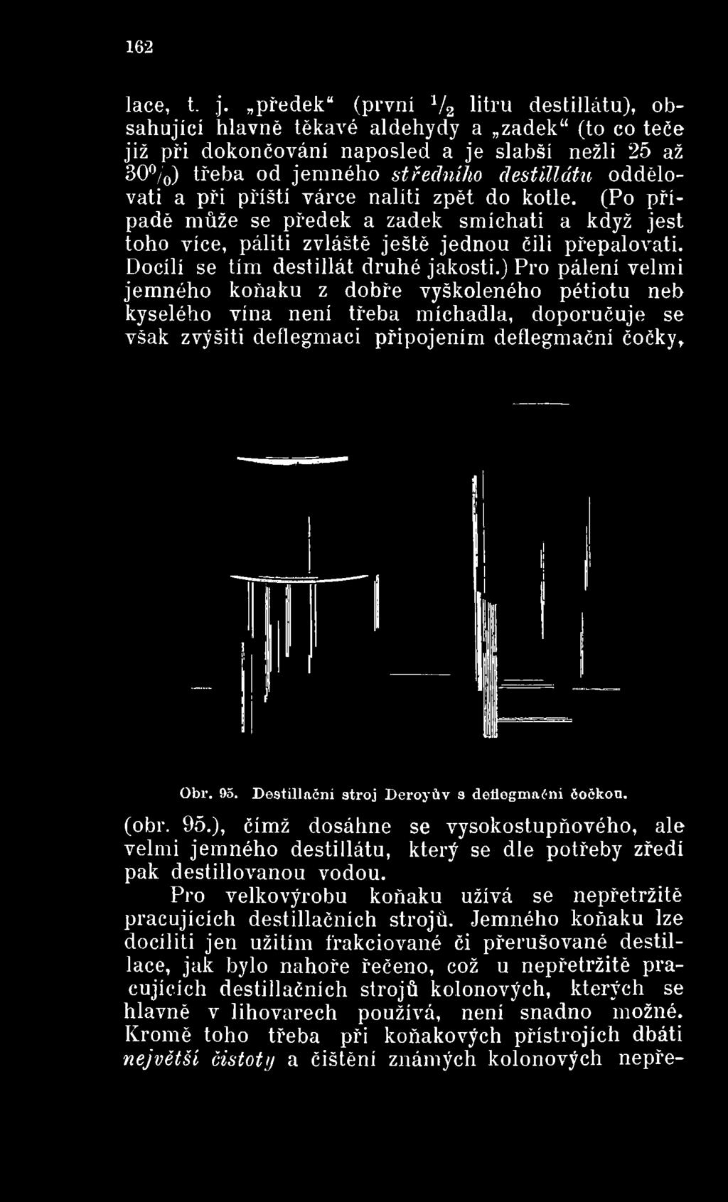 Docílí se tím destillát druhé jakosti.