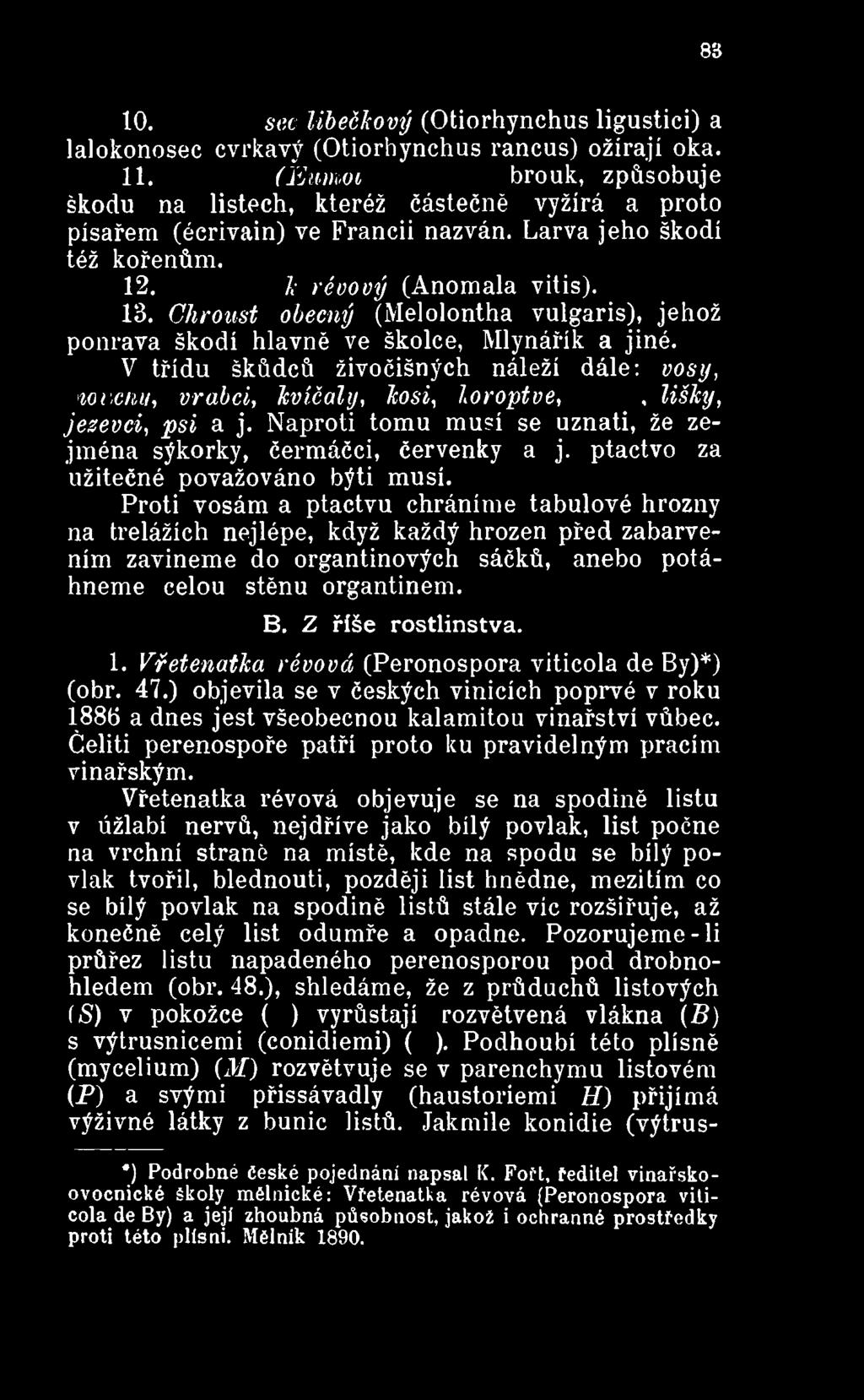 ptactvo za užitečné považováno býti musí.