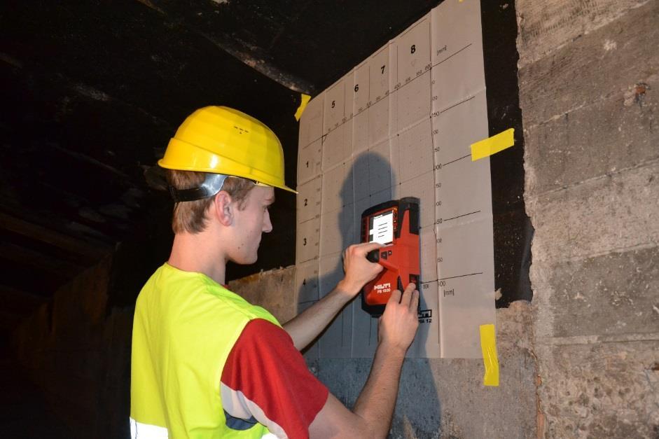 4.5 Experimenty Předmětem experimentální části bylo provedení průzkumu konstrukce radarem X-Scan PS 1000 od společnosti Hilti.