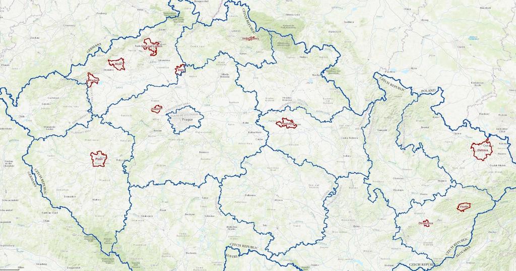 Města pilotního ověření Kadaň Kladno Most Ostrava