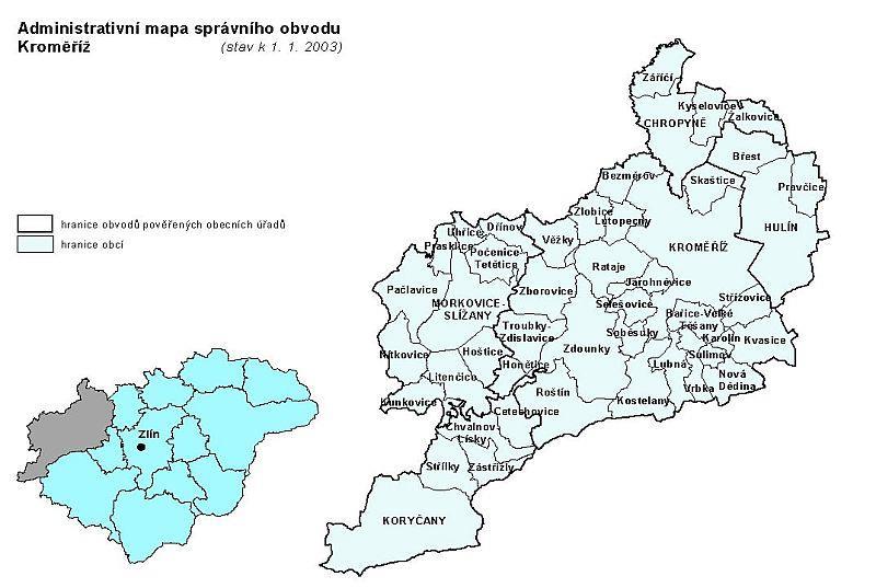 1 Úvod 1.1 Vymezení území MAP 1.1.1 Základní identifikace obce s rozšířenou působností Kroměříž: Kód ORP 1546 Kód podle ČSÚ 7203 Název ORP Kraj Kroměříž
