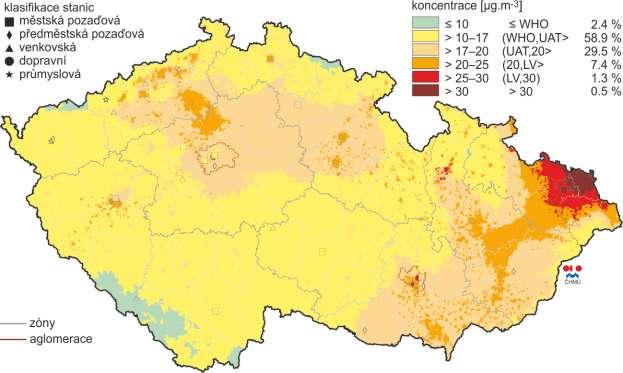 Obr. 17 Pole roční průměrné