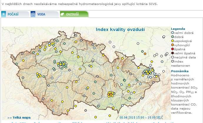 Aktuální info o kvalitě ovzduší http://portal.chmi.