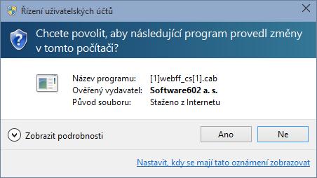 Při prvním elektronickém podání na novém eportálu ČSSZ bude internetový prohlížeč požadovat instalaci doplňku FormApps od firmy Software602.