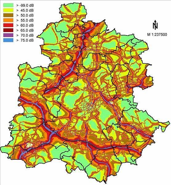 Hluková mapa města 22.5.