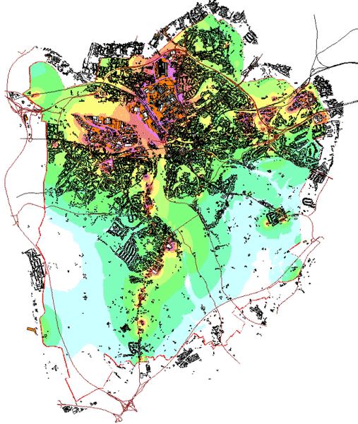 Hluková mapa města 22.5.