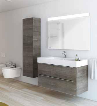 Koupelnový nábytek 171 Inspira Univerzální kolekce keramiky a nábytku Inspira nabízí tři designové linie a více kombinací, abyste v ní našli řešení, které vám umožní sestavit ideální koupelnový