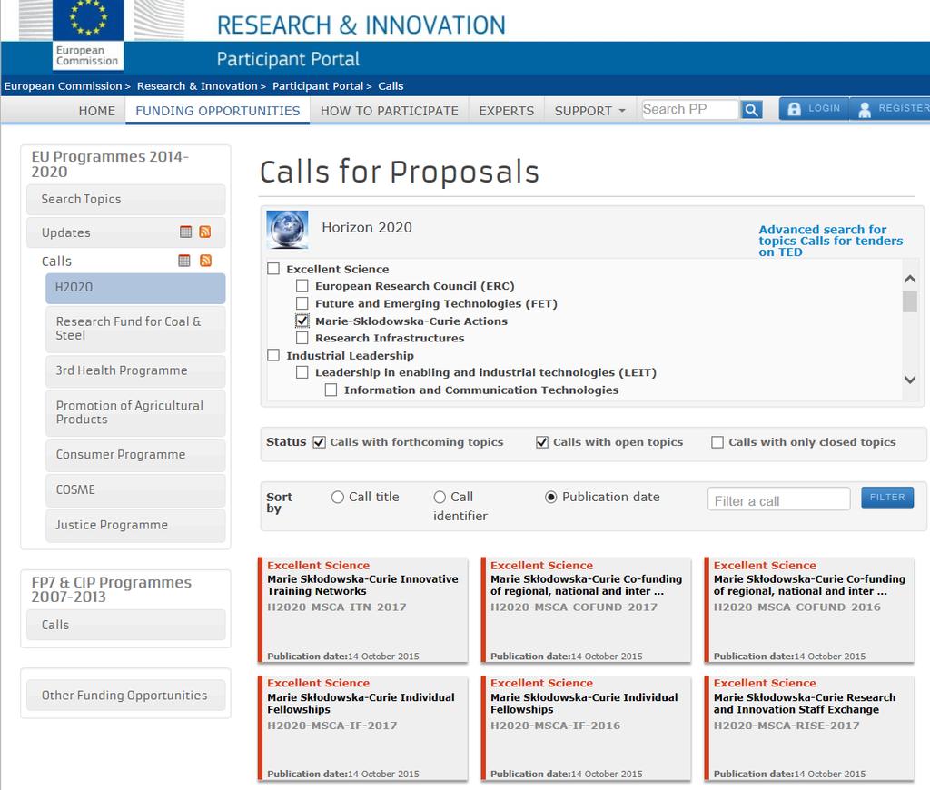 Podávání návrhu projektu Participant Portal Submission Service (PPSS) Guide for Applicants Templates MSCA Work