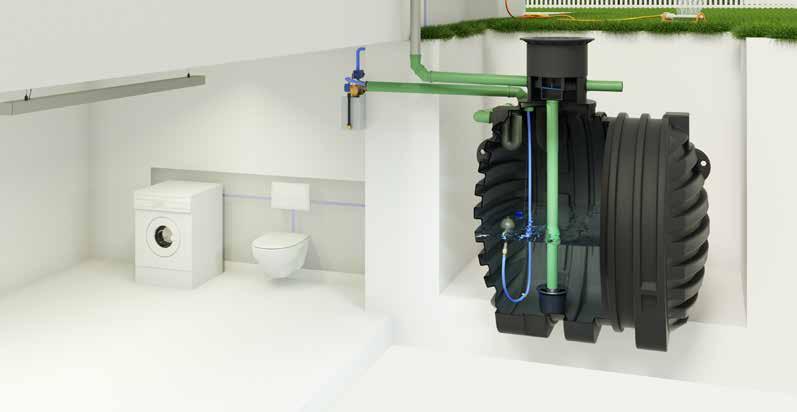 House & Garden Professional Co je obsaženo v balíčku: 1. mřížka střešního okapového žlabu 0 m. integrovaný filtr v nástavci 3. zpomalovač přítoku do nádrže 4. nádrž Cistern 5.