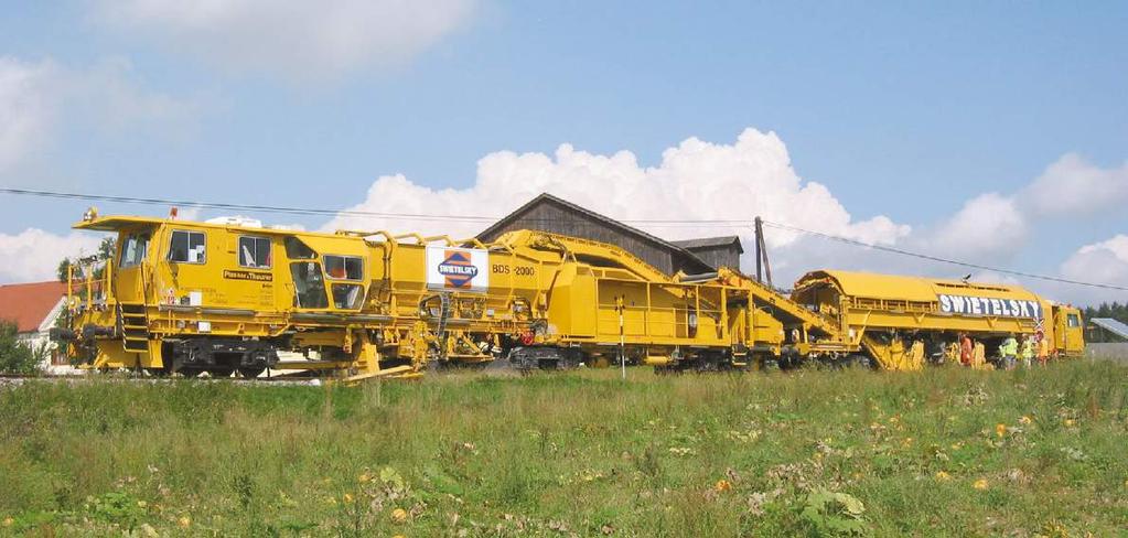 BDS 2000 Oblast nasazení: Stroj pro úpravu štěrkového lože se zásobníkem Plasser & Theurer Ges.m.b.H.