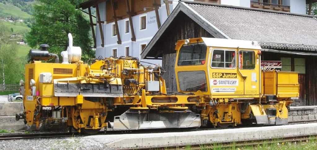 SSP Junior úzký rozchod Oblast nasazení: Stroj pro úpravu štěrkového lože Plasser & Theurer Ges.m.b.H.