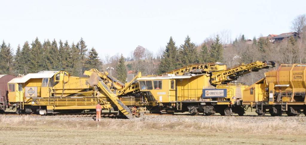 RM 80-92 Oblast nasazení: Stroj pro čištění štěrkového lože v kolejích i výhybkách Plasser & Theurer Ges.m.b.H.