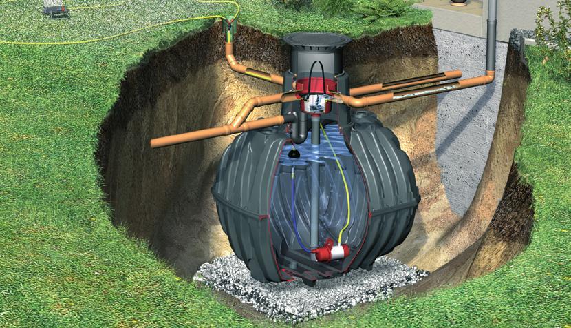 Kompetní sestava GARTEN KOMFORT Kompetní řešení k zavažování zahrady pomocí výkonného ponorného čerpada s automatickým řízením a s