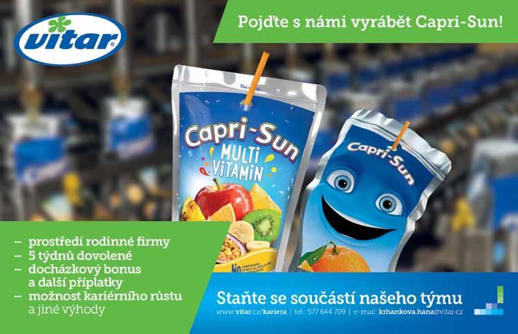 nesycených nealkoholických nápojů o objemu do 500 ml. A to není zdaleka vše, čím VITAR oslovuje lidi napříč republikou.