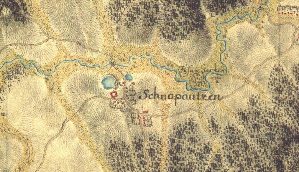 I. vojenské (josefské) mapování Toto mapování je starší než Josefský katastr. Je zde zřetelná nenávaznost jednotlivých mapových listů.