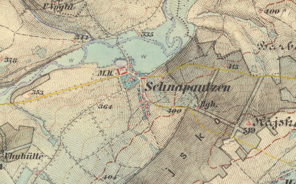 III. vojenské (Františko-josefské) mapování Obr. 7: Snopoušovy - III.