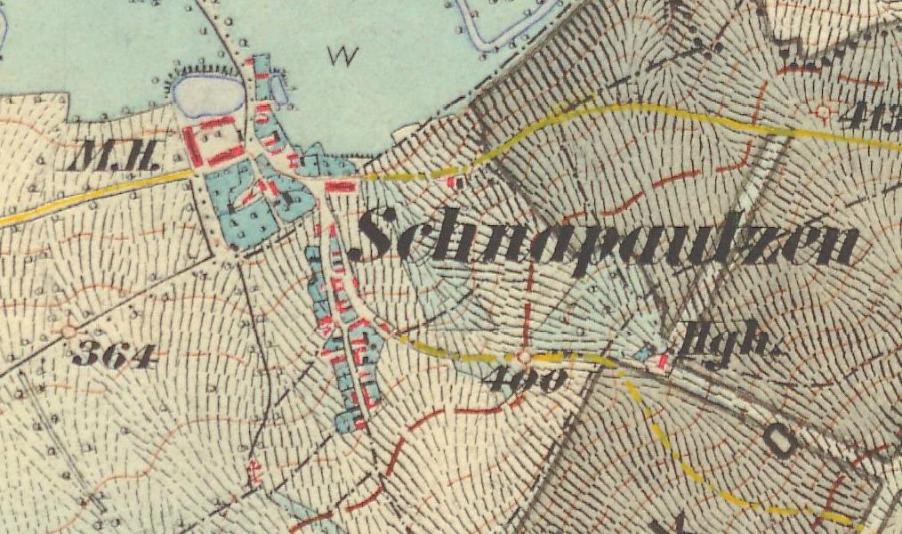 http://oldmaps.geolab.cz/). Obr. 8: Snopoušovy - III.  http://oldmaps.