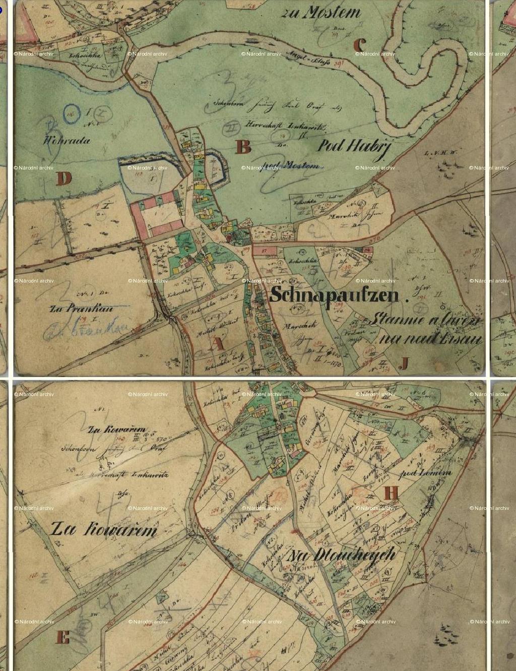 Stabilní katastr Dokument pochází z let 1817-1843, nejprve byla mapována Morava a poté Čechy.