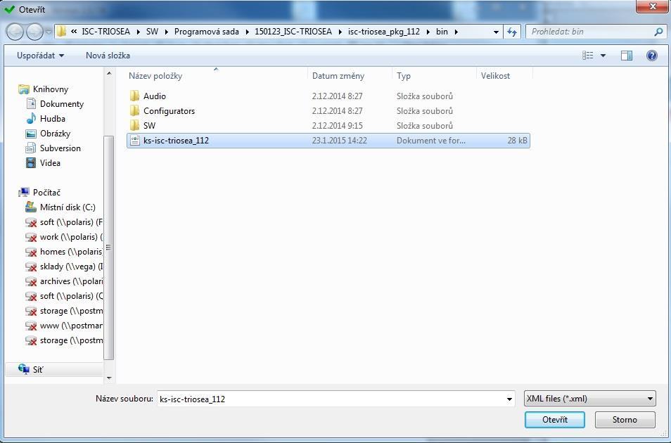 Připojte notebook k síti Ethernet. Varování Zakažte bránu firewall na notebooku! Spusťte program IscConfig.exe.