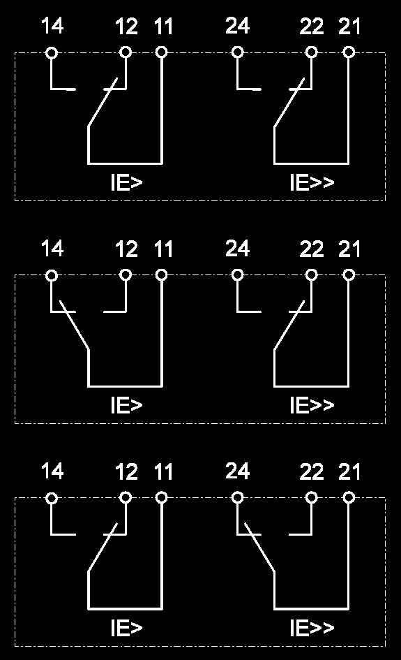 2. Provedení Analogové vstupy Vstupní analogové signály se k ochraně připojují přes svorky IE1 a IE2.