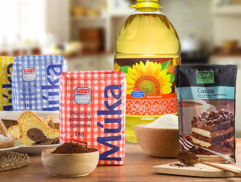 -16% Múka pšeničná 3 druhy 1 kg 0 33-26% Olej slnečnicový 5 l 1,20 EUR/l