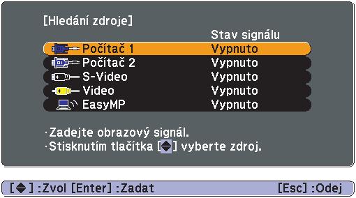 cílový obraz, protože vstupní porty bez signálu jsou ignorovány.
