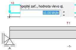 záložce Zatížení (oblast F) Všechna zatížení se zadávají v charakteristických hodnotách (1.0 násobná).